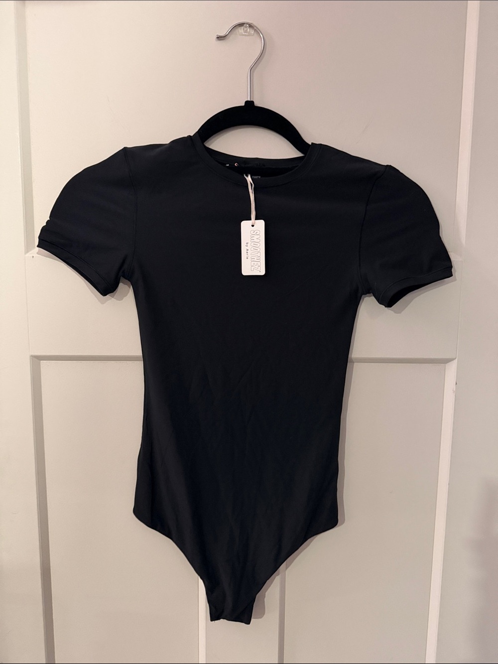 aerie Black Scoop Bodysuit smoothiez NWT